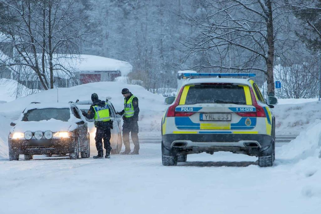Poliskontroll i Sveg. Foto: Morgan Grip