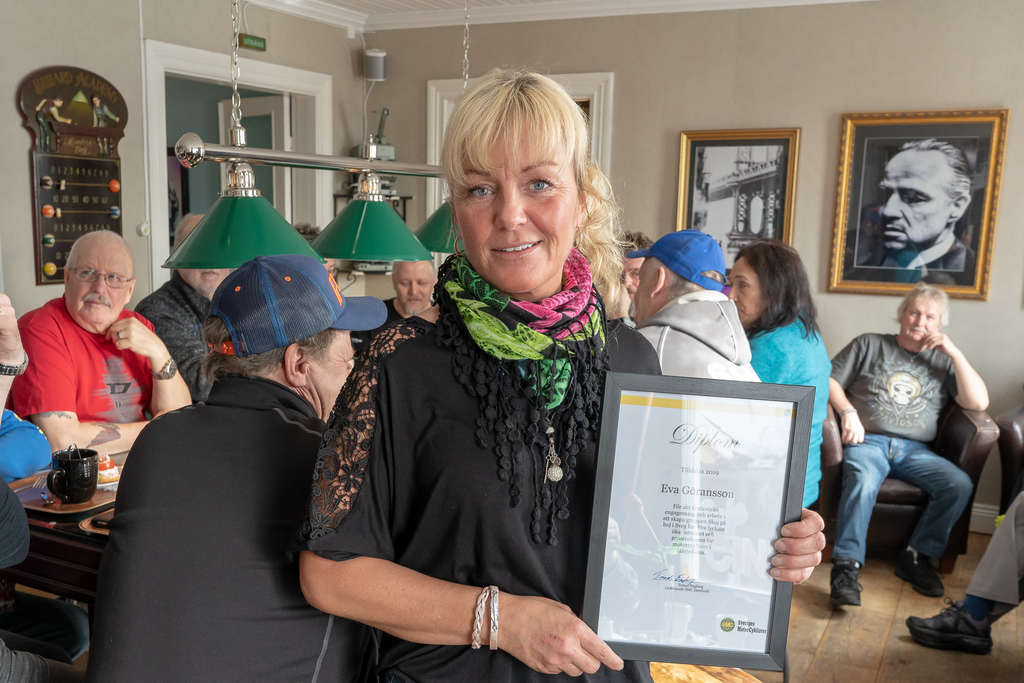 Eva Göransson fick på lördagen ta emot utmärkelsen årets SMC:are i Jämtland 2019. Foto: Morgan Grip