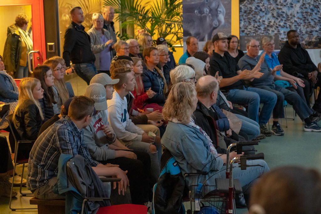 Över 200 personer kom till torsdagens kulturkväll på Medborgarhuset i Sveg. Foto: Morgan Grip