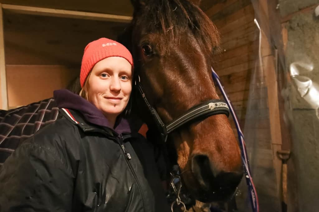 Jenny Eriksson här med hästen Zille Crofter som tog hem en V4-seger i januari, även det på Östersundstravet. Foto: Morgan Grip