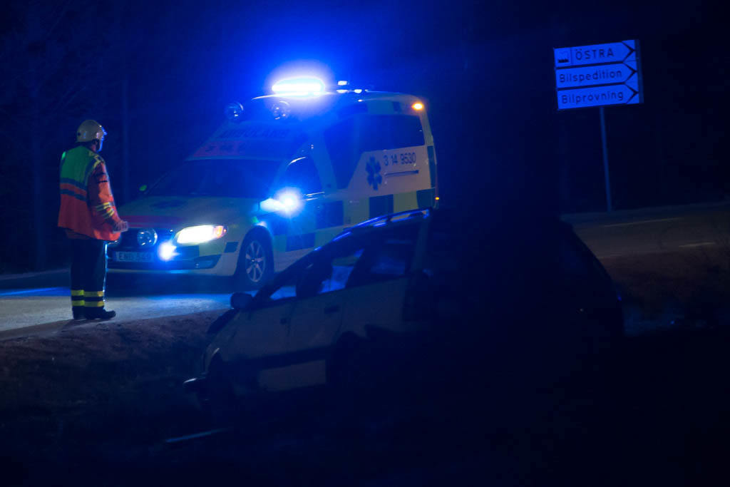 Singelolycka på E45 i Sveg. Foto: Morgan Grip